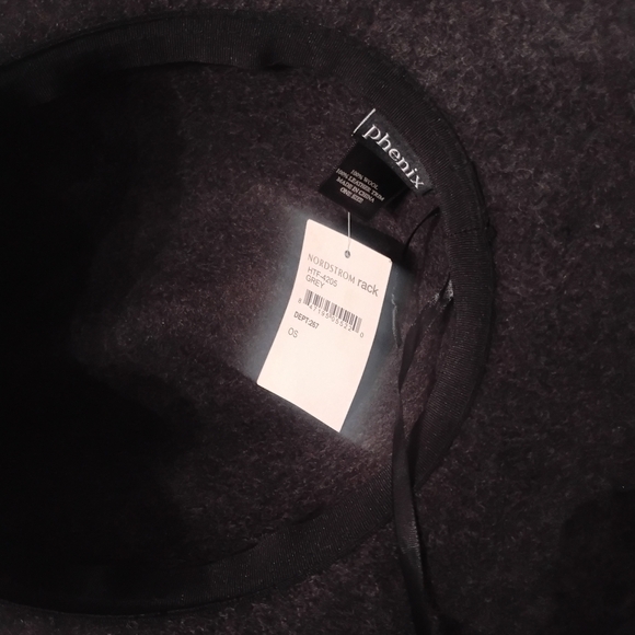 Phenix Wool Adjustable Band Dark Heather Gray Fedora NWT - Picture 7 of 13
